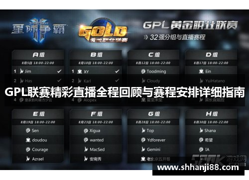 GPL联赛精彩直播全程回顾与赛程安排详细指南